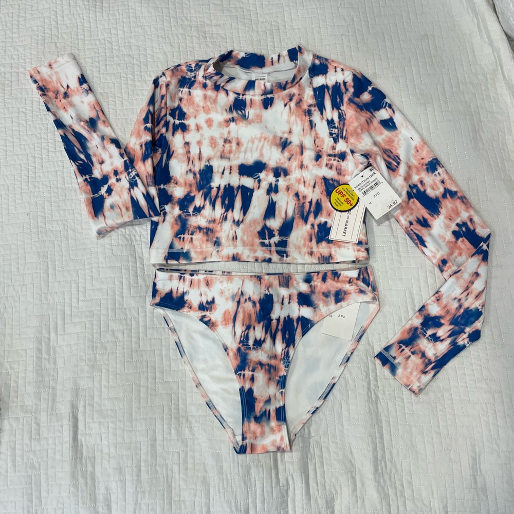 Melrose And Market Girls Swimwear Pink Blue